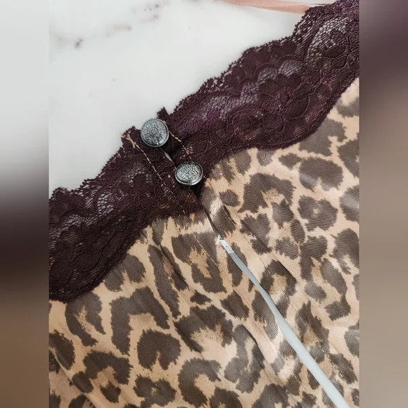 NWT Free People Jos Mini Dress Leopard and lace size small‎ - Picture 14 of 15